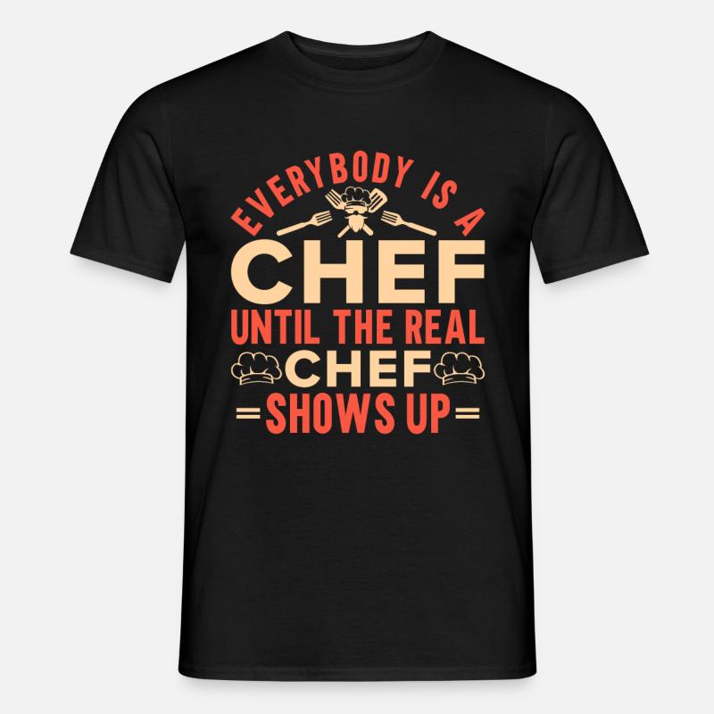 Küchenchef Spruch Geschenk Lustig Koch - Männer T-Shirt - Schwarz