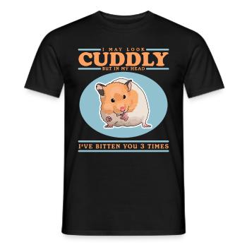 Hamster Nain Hamster Golden Hamster Cadeau - T-shirt homme - noir - Devant - AI Model Male 178 light (178cm)