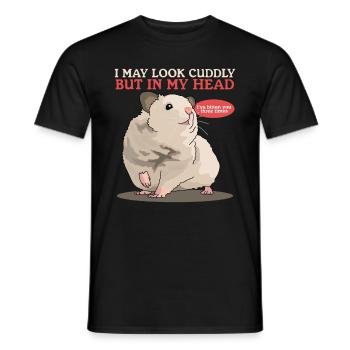 Hamster Golden Hamster Hamster Nain Cadeau - T-shirt homme - noir - Devant - AI Model Male 178 light (178cm)