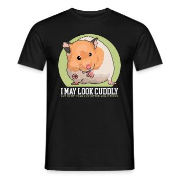 Hamster Golden Hamster | Cadeau de hamster nain - T-shirt homme - noir - Devant - AI Model Male 178 light (178cm)
