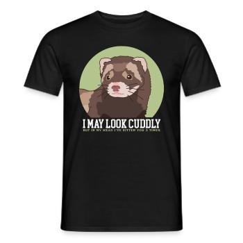 Frettchen Besitzer | Marder Ferret Geschenk - Männer T-Shirt - Schwarz - Vorne - AI Model Male 178 light (178cm)