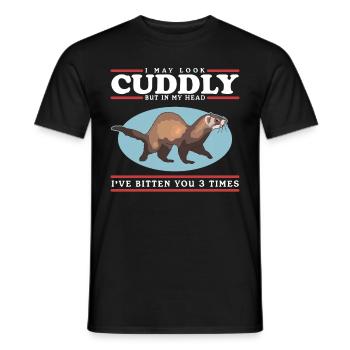 Frettchen Besitzer Ferret Marder Geschenk - Männer T-Shirt - Schwarz - Vorne - AI Model Male 178 light (178cm)