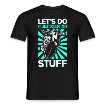 Skimboard Skimbording Surfing Skimborden Cadeau - T-shirt homme - noir - Devant - AI Model Male 178 light (178cm)