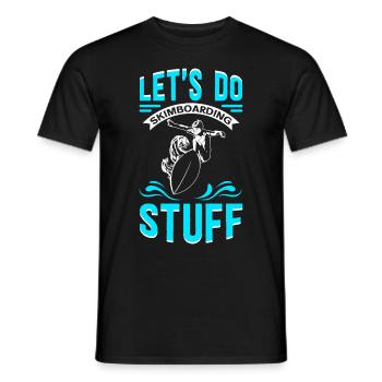 Skimbording Skimboard Surfing Skimborden Cadeau - T-shirt homme - noir - Devant - AI Model Male 178 light (178cm)
