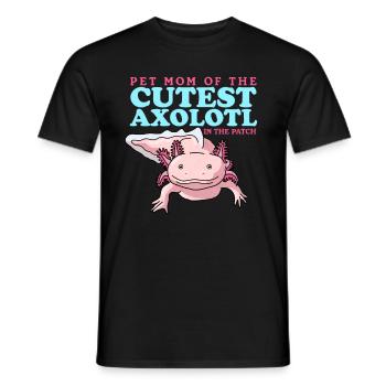 Axolotl Maman | Cadeau de Salamandre Axolotl - T-shirt homme - noir - Devant - AI Model Male 178 light (178cm)