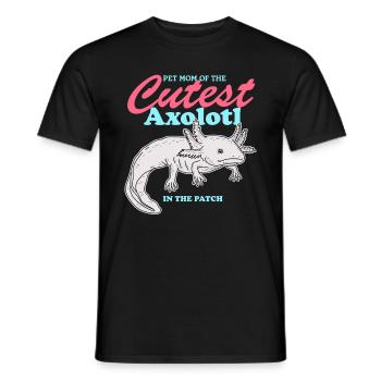 Axolotl Mom Axolotl's Tail Amphibian Gift - Men's T-Shirt - black - Front - AI Model Male 178 light (178cm)