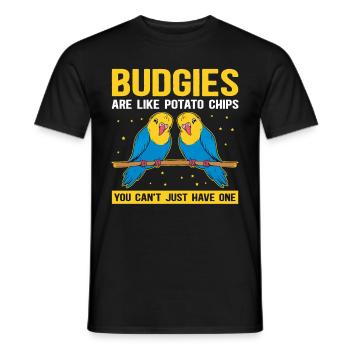 Cadeau de perruche du propriétaire de Budgerigar - T-shirt homme - noir - Devant - AI Model Male 178 light (178cm)