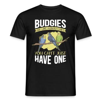 Cadeau de perruche du propriétaire de Budgerigar - T-shirt homme - noir - Devant - AI Model Male 178 light (178cm)