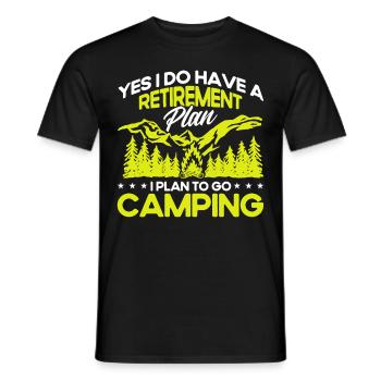 Camping Gift Funny saying for campers - Men's T-Shirt - black - Front - AI Model Male 178 light (178cm)