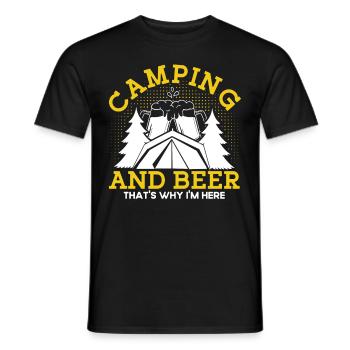 Camping Gift Drôle de dicton pour les campeurs - T-shirt homme - noir - Devant - AI Model Male 178 light (178cm)