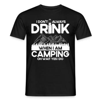 Camping Gift Drôle de dicton pour les campeurs - T-shirt homme - noir - Devant - AI Model Male 178 light (178cm)