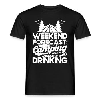 Camping Gift Drôle de dicton pour les campeurs - T-shirt homme - noir - Devant - AI Model Male 178 light (178cm)