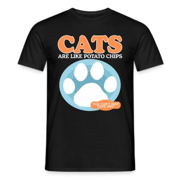 Cat Cat Lovers Cat Owner Gift - Men's T-Shirt - black - Front - AI Model Male 178 light (178cm)