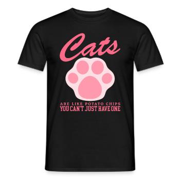 Cat Cat Owner Cat Lovers Gift - Men's T-Shirt - black - Front - AI Model Male 178 light (178cm)