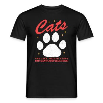 Cats | Cat Lovers Cat Owner Gift - Men's T-Shirt - black - Front - AI Model Male 178 light (178cm)