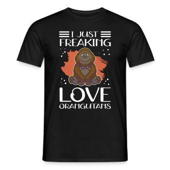 Cadeau Orang-outan Singe Orang-outan - T-shirt homme - noir - Devant - AI Model Male 178 light (178cm)