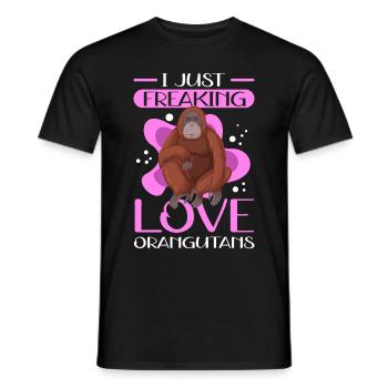 Orang-outan Orang-outan Singe Cadeau - T-shirt homme - noir - Devant - AI Model Male 178 light (178cm)