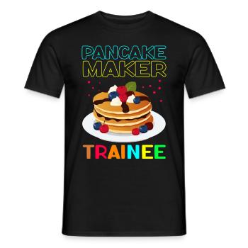 Pancakes Pancake Pancake Gift - Men's T-Shirt - black - Front - AI Model Male 178 light (178cm)