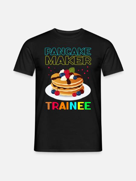 Pfannkuchen Pancake Eierkuchen Geschenk - Männer T-Shirt - Schwarz