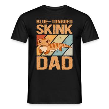 Bluetongued skink | Blue Tongued Skink Dad Gift - Men's T-Shirt - black - Front - AI Model Male 178 light (178cm)