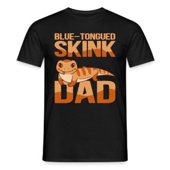 Bluetongued Skink Dad Blue Tongued Skink Gift - Men's T-Shirt - black - Front - AI Model Male 178 light (178cm)