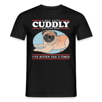 Pug Dogs Dog Owner Dog Owner Gift - Men's T-Shirt - black - Front - AI Model Male 178 light (178cm)