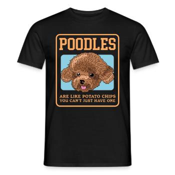 Poodle Dogs Dog Owner Dog Lovers Gift - Men's T-Shirt - black - Front - AI Model Male 178 light (178cm)