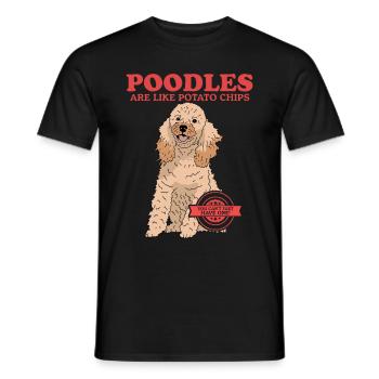 Poodle Dog Dog Owner Dog Lovers Gift - Men's T-Shirt - black - Front - AI Model Male 178 light (178cm)