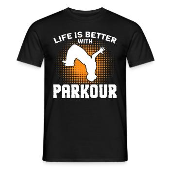 Parkour Cadeau Freerunning Parkour Runner - T-shirt homme - noir - Devant - AI Model Male 178 light (178cm)