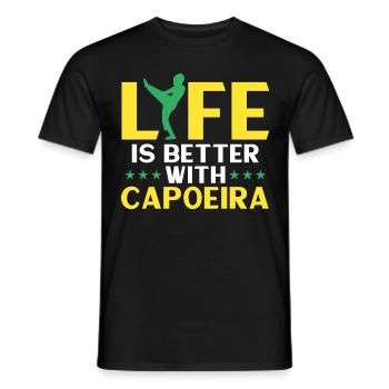 Capoeira Cadeau Brésil Arts Martiaux Capoeira - T-shirt homme - noir - Devant - AI Model Male 178 light (178cm)