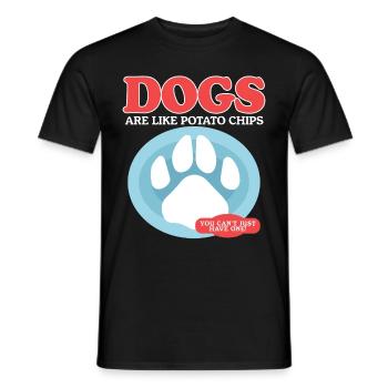 Dogs Dog Owner Dog Lovers Gift - Men's T-Shirt - black - Front - AI Model Male 178 light (178cm)