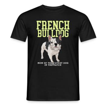 French Bulldog Mom French Bulldog Gift - Men's T-Shirt - black - Front - AI Model Male 178 light (178cm)