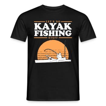 Kayak Fishing Kayaking Fishing Canoe Gift - Men's T-Shirt - black - Front - AI Model Male 178 light (178cm)