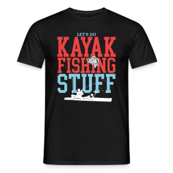 Kayak Fishing | Kayaking Fishing Canoe Gift - Men's T-Shirt - black - Front - AI Model Male 178 light (178cm)