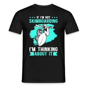 Skimboard Surf Skimbording Skimbording Cadeau - T-shirt homme - noir - Devant - AI Model Male 178 light (178cm)