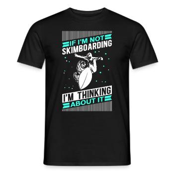 Skimboard Skimborden Surfing Skimbording Cadeau - T-shirt homme - noir - Devant - AI Model Male 178 light (178cm)