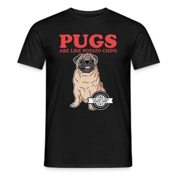 Pug Dogs Dog Owner Dog Owner Gift - Men's T-Shirt - black - Front - AI Model Male 178 light (178cm)