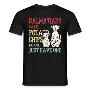 Cadeau de chien de propriétaire de chien dalmate - T-shirt homme - noir - Devant - AI Model Male 178 light (178cm)
