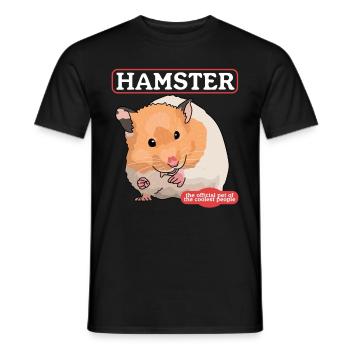 Hamster Goldhamster Zwerghamster Geschenk - Männer T-Shirt - Schwarz - Vorne - AI Model Male 178 light (178cm)