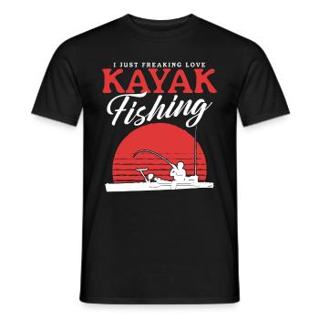Kayak Fishing Kayaking Kayaker Angler Gift - Men's T-Shirt - black - Front - AI Model Male 178 light (178cm)