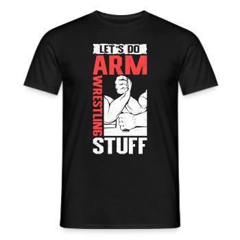 Bras de fer Bras de fer Bras de fer Cadeau - T-shirt homme - noir - Devant - AI Model Male 178 light (178cm)