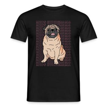 Pug Dog Mama Dogs Dog Owner Gift - Men's T-Shirt - black - Front - AI Model Male 178 light (178cm)