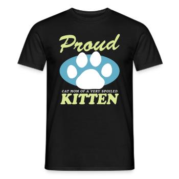 Cat Mama Cat Cadeau du propriétaire de chat - T-shirt homme - noir - Devant - AI Model Male 178 light (178cm)