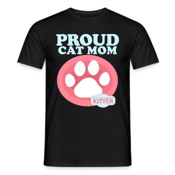 Cat Mama Cat Propriétaire Cat Cadeau - T-shirt homme - noir - Devant - AI Model Male 178 light (178cm)