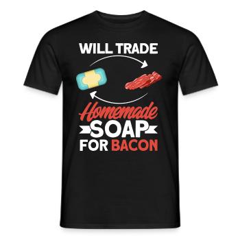 Fabrication de savon Cadeau Fabricant de savon maison - T-shirt homme - noir - Devant - AI Model Male 178 light (178cm)