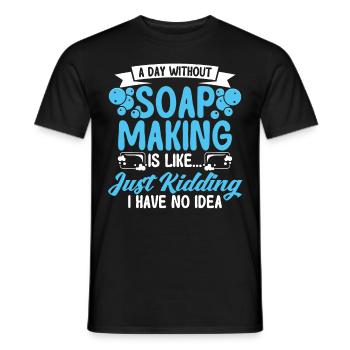 Soap Making Gift Homemade Soap Maker - Männer T-Shirt - Schwarz - Vorne - AI Model Male 178 light (178cm)