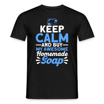 Soap Making Gift Homemade Soap Maker - Männer T-Shirt - Schwarz - Vorne - AI Model Male 178 light (178cm)