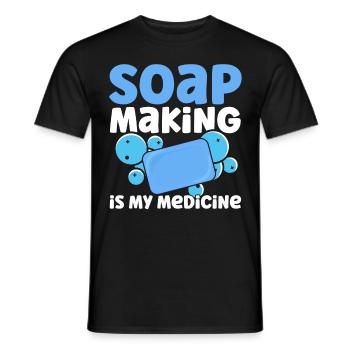 Soap Making Gift Homemade Soap Maker - Männer T-Shirt - Schwarz - Vorne - AI Model Male 178 light (178cm)