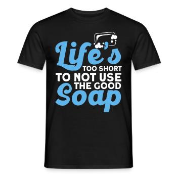 Soap Making Gift Homemade Soap Maker - Männer T-Shirt - Schwarz - Vorne - AI Model Male 178 light (178cm)