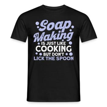 Soap Making Gift Homemade Soap Maker - Männer T-Shirt - Schwarz - Vorne - AI Model Male 178 light (178cm)